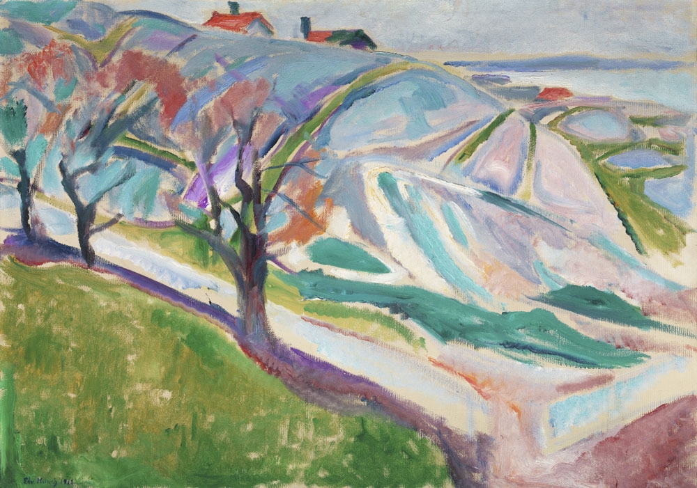 Landscape of Kragerø (1912), Edvard Munch -  plakat Wymiar do wyboru: 50x70 cm