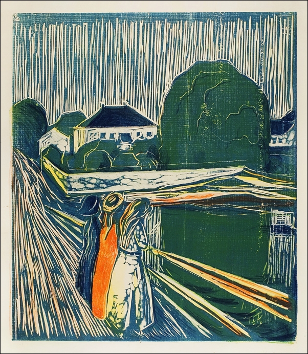 The Girls on the Bridge (1918), Edvard Munch -  plakat Wymiar do wyboru: 29,7x42 cm
