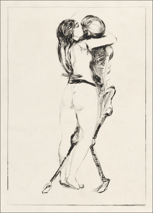 Death and the Woman (1894-1895), Edvard Munch -  plakat Wymiar do wyboru: 40x50 cm