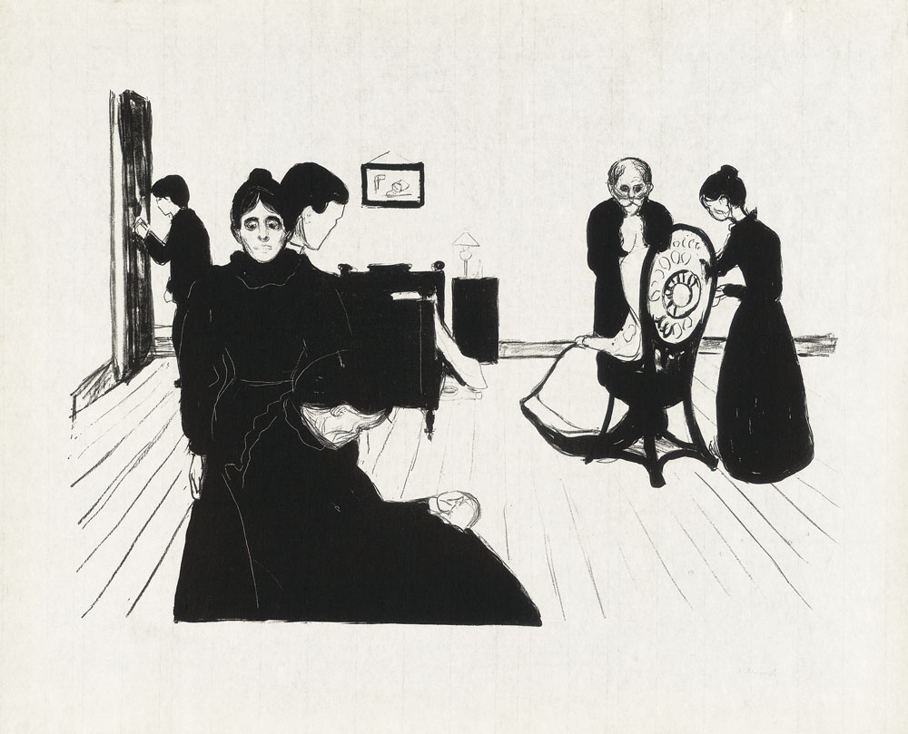 Death in the Sickroom (1896), Edvard Munch -  plakat Wymiar do wyboru: 40x50 cm
