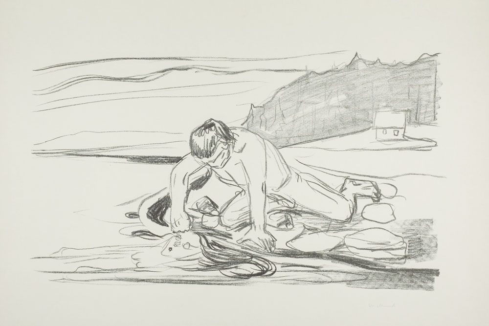 Omega’s Death (ca. 19008–1909), Edvard Munch -  plakat Wymiar do wyboru: 70x100 cm