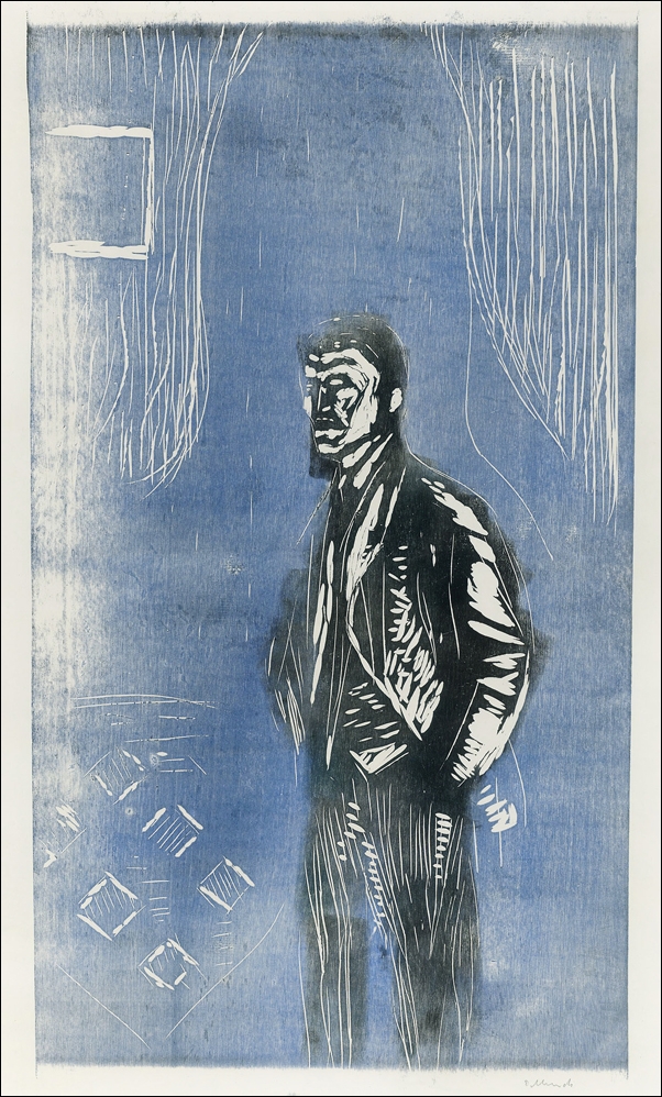 Self–Portrait in Moonlight (ca. 1904–1906), Edvard Munch -  plakat Wymiar do wyboru: 70x100 cm
