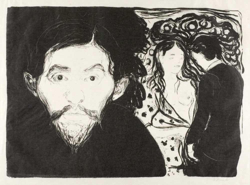 Jealousy I (1896), Edvard Munch -  plakat Wymiar do wyboru: 50x70 cm