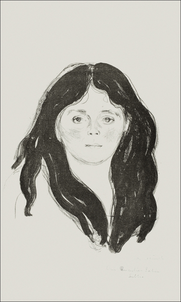 Young Woman from the Latin Quarter (1897), Edvard Munch -  plakat Wymiar do wyboru: 70x100 cm