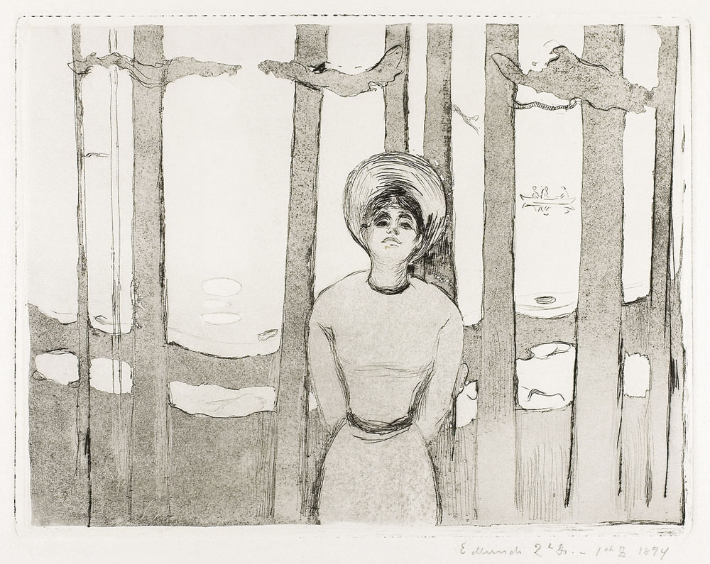 Summernight. The Voice (1894), Edvard Munch -  plakat Wymiar do wyboru: 50x70 cm