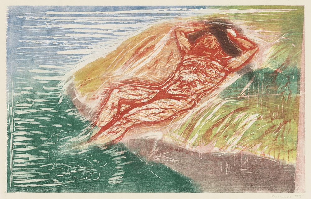 Sunbathing I (1915), Edvard Munch -  plakat Wymiar do wyboru: 70x100 cm