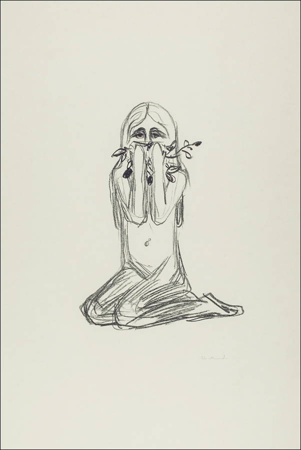 Omega and the Flower (ca. 1908–1909), Edvard Munch -  plakat Wymiar do wyboru: 29,7x42 cm