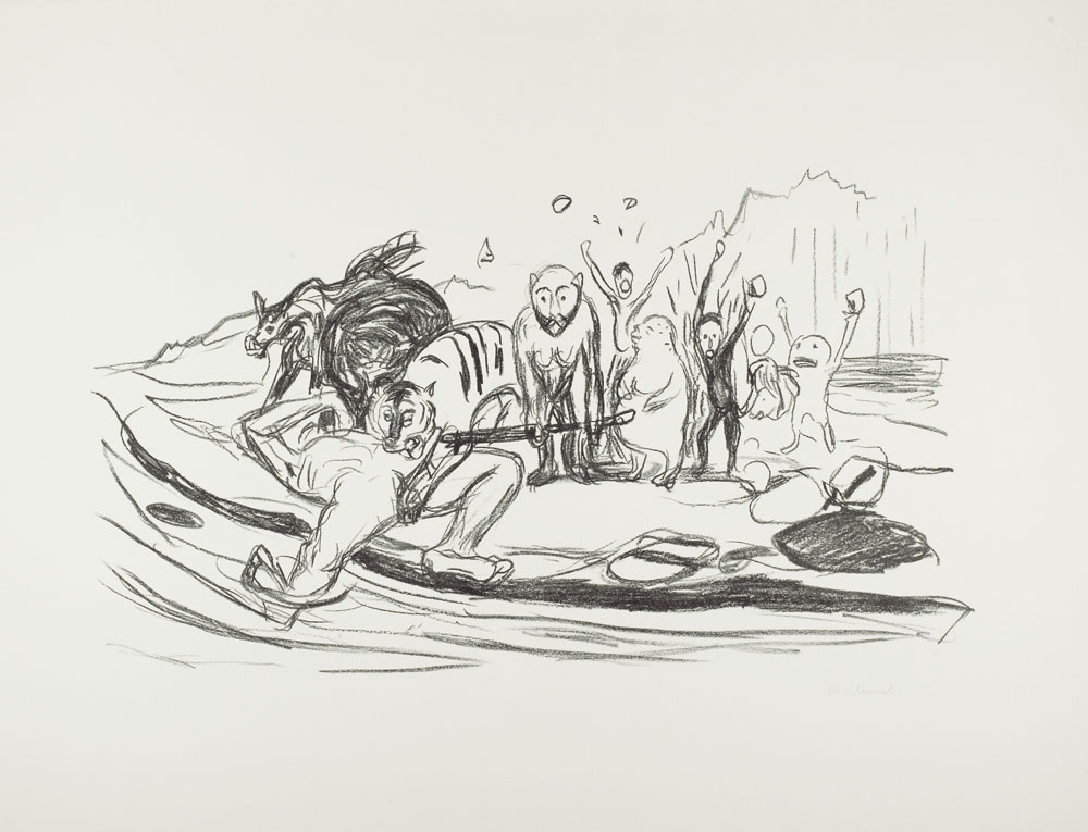Alpha’s Death (ca. 1908–1909), Edvard Munch -  plakat Wymiar do wyboru: 50x70 cm