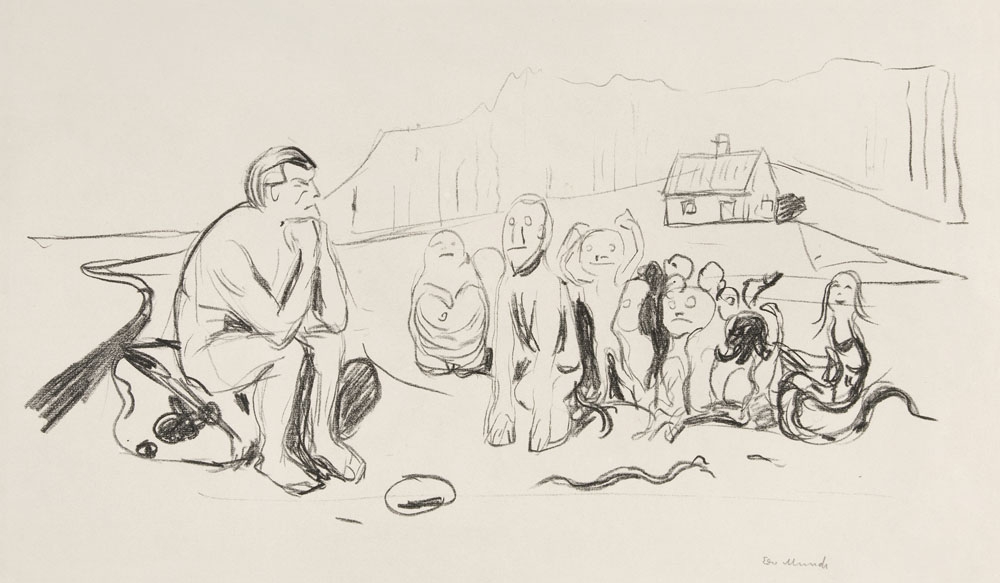 Alfas Nachkommen (1909), Edvard Munch -  plakat Wymiar do wyboru: 70x100 cm