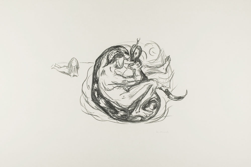 The Serpant is Killed (ca. 1908–1909), Edvard Munch -  plakat Wymiar do wyboru: 50x70 cm