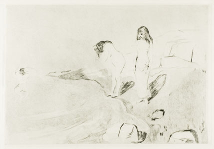 Women Bathing (1895), Edvard Munch -  plakat Wymiar do wyboru: 20x30 cm