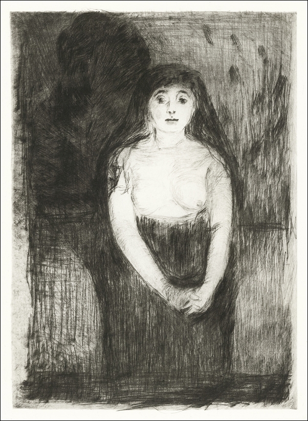 Study of a Model (1894), Edvard Munch -  plakat Wymiar do wyboru: 50x70 cm