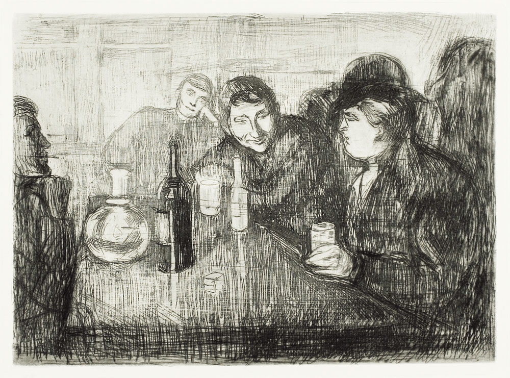 Kristiania Bohemians I (1895), Edvard Munch -  plakat Wymiar do wyboru: 30x40 cm
