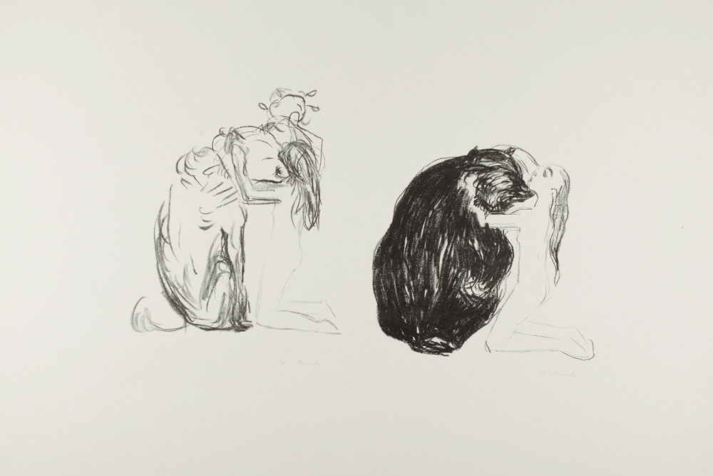 The Bear, from Alpha and Omega (ca. 1908–1909), Edvard Munch -  plakat Wymiar do wyboru: 50x70 cm