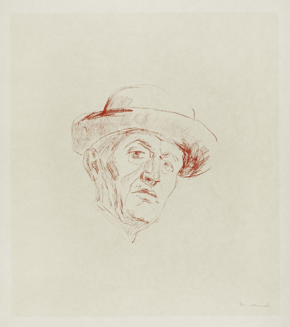 Self–Portrait with Hat I (1927), Edvard Munch -  plakat Wymiar do wyboru: 70x100 cm