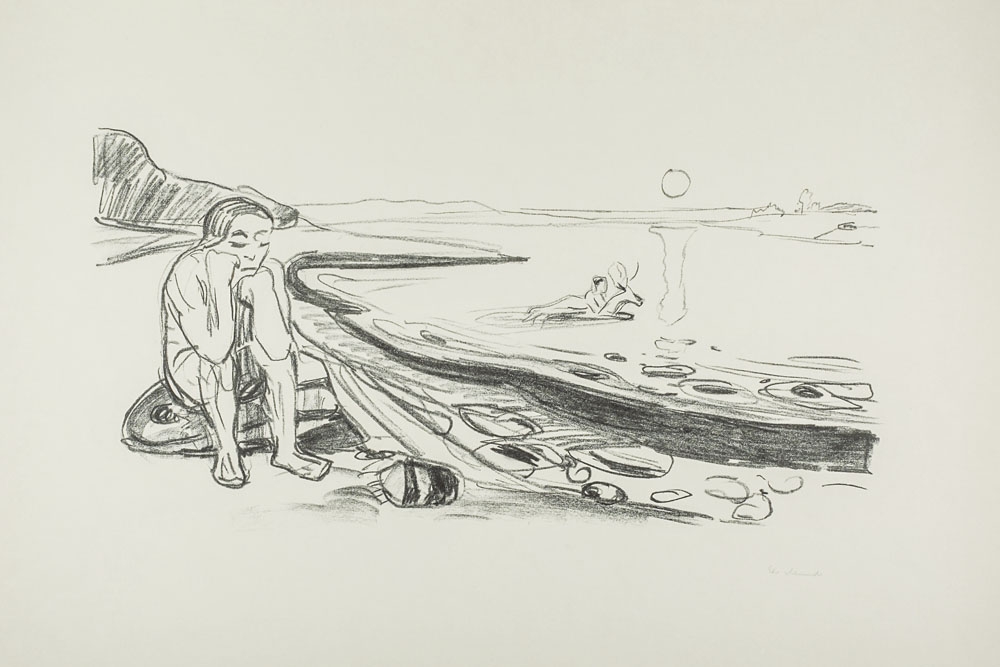 Omega’s Flight (ca. 1908–1909), Edvard Munch -  plakat Wymiar do wyboru: 40x50 cm