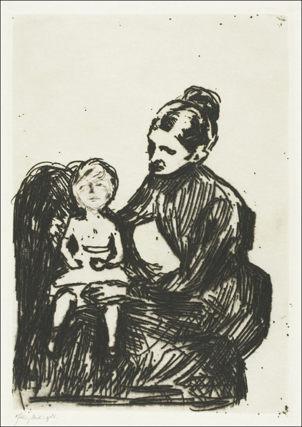 Nurse with a Boy / The Mother and the Crying Child (1902), Edvard Munch -  plakat Wymiar do wyboru: 70x100 cm