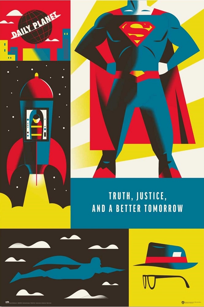 DC Comics Superman 100lat Warner Bros - plakat