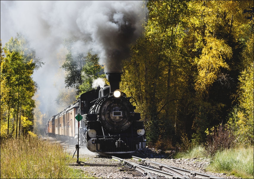 Scenic Railroad train, Carol Highsmith - plakat 50x40 cm