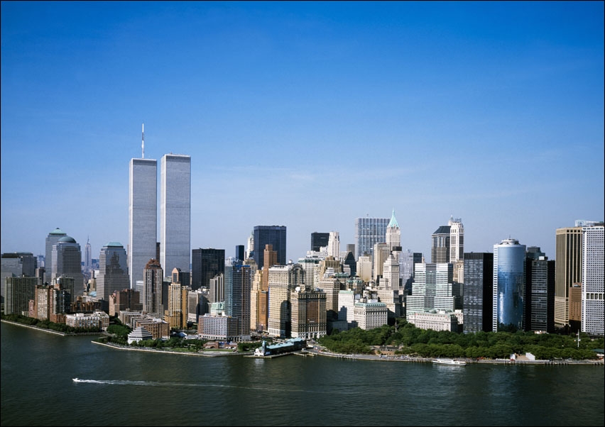 The World Trade Center taken a month before 9/11., Carol Highsmith - plakat 100x70 cm
