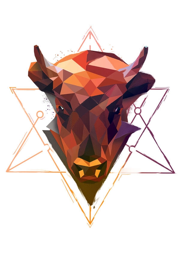 Żubr - plakat Wymiar do wyboru: 50x70 cm