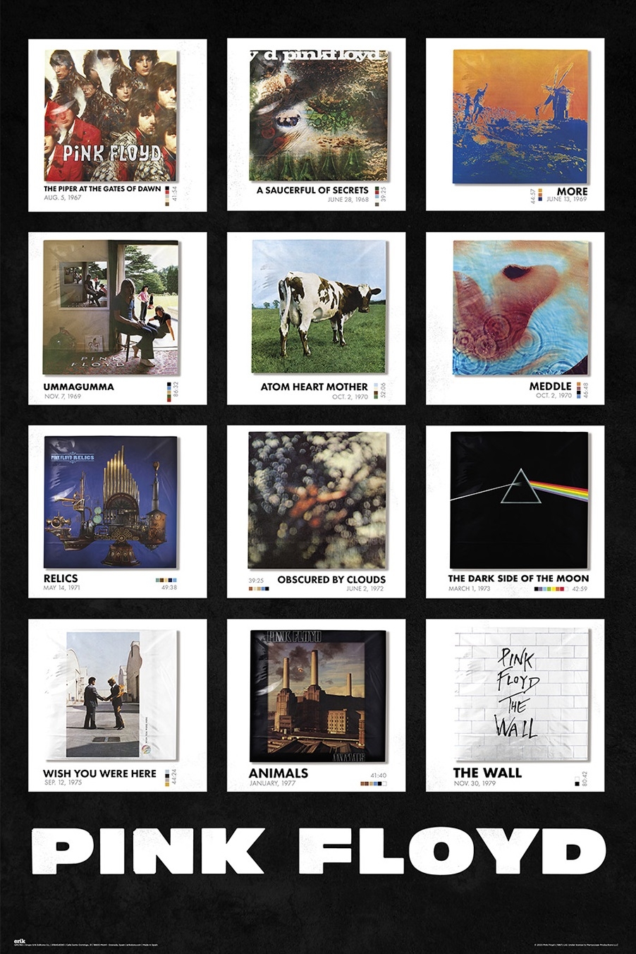 Pink Floyd Okładki Płyt - plakat