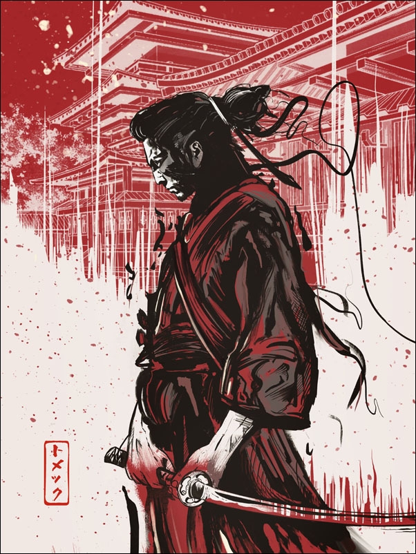 Samuraj - plakat Wymiar do wyboru: 50x70 cm