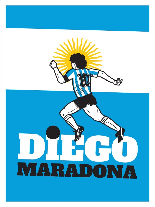 Diego Maradona , b - plakat Wymiar do wyboru: 60x80 cm