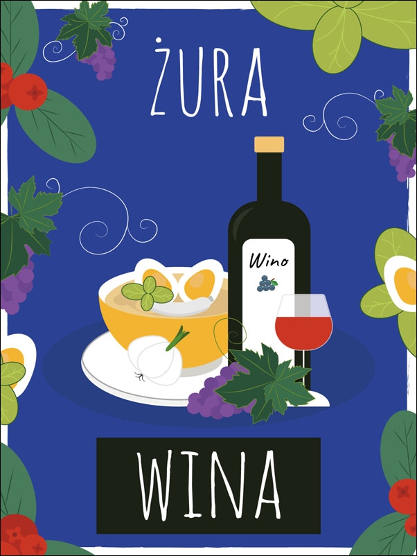 ŻuraWina niebieska - plakat Wymiar do wyboru: 61x91,5 cm