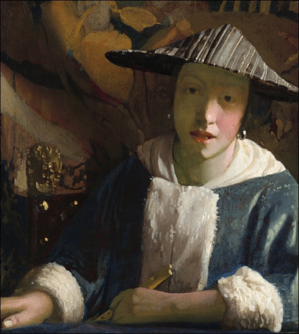 Woman Holding a Balance, Jan Vermeer - plakat 30x40 cm
