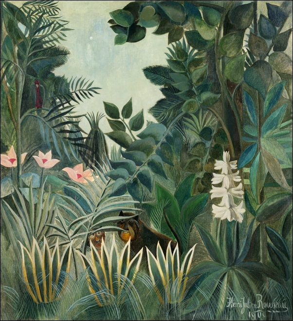 Woman Walking in an Exotic Forest, Henri Rousseau - plakat 40x50 cm