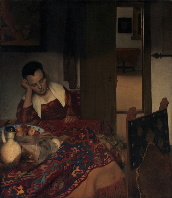 Woman Reading a Letter, Jan Vermeer - plakat 50x70 cm