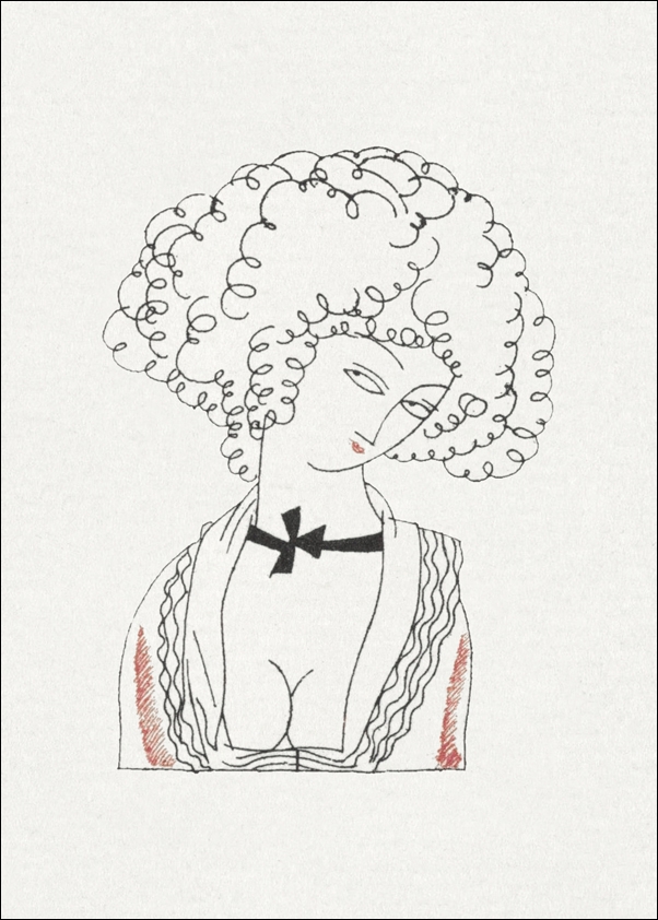 The porcelain hat: Modes et Manières de Torquate, Charles Martin - plakat 50x70 cm