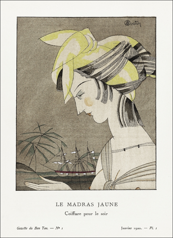 Summer dress in Ceylon veil by Rodier, Charles Martin - plakat 70x100 cm