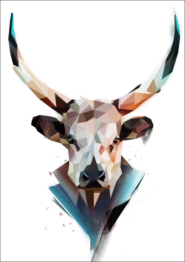 Byk - plakat Wymiar do wyboru: 20x30 cm