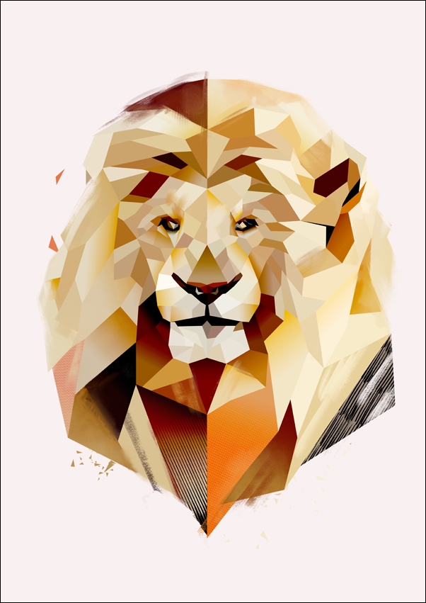 Lew złoty - plakat Wymiar do wyboru: 50x70 cm