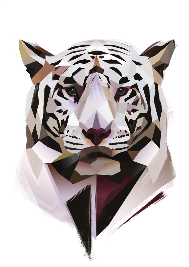Biały Tygrys - plakat Wymiar do wyboru: 59,4x84,1 cm