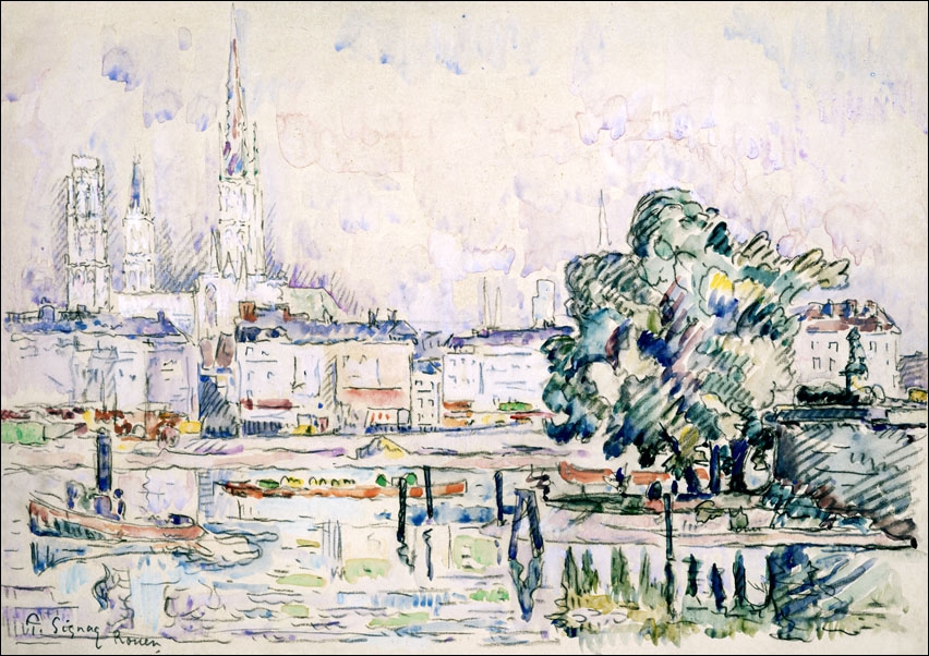 Rouen, Paul Signac - plakat 50x40 cm