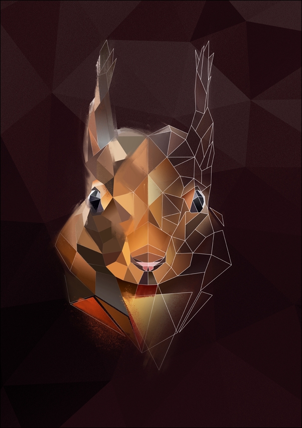 Wiewiorka tło - plakat Wymiar do wyboru: 50x70 cm