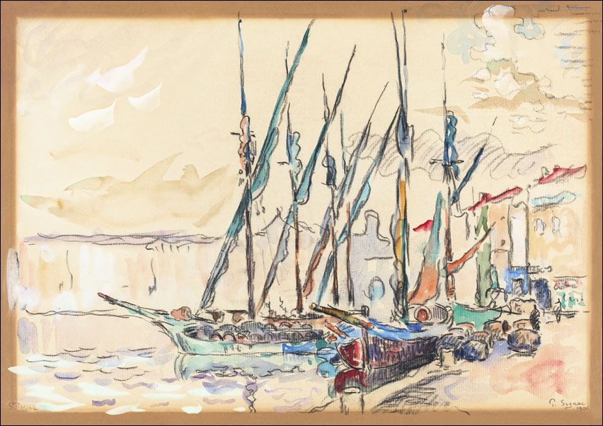 St. Tropez, Paul Signac - plakat 50x40 cm
