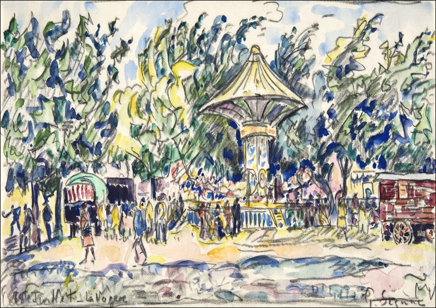 Village Festival, Paul Signac - plakat 50x40 cm