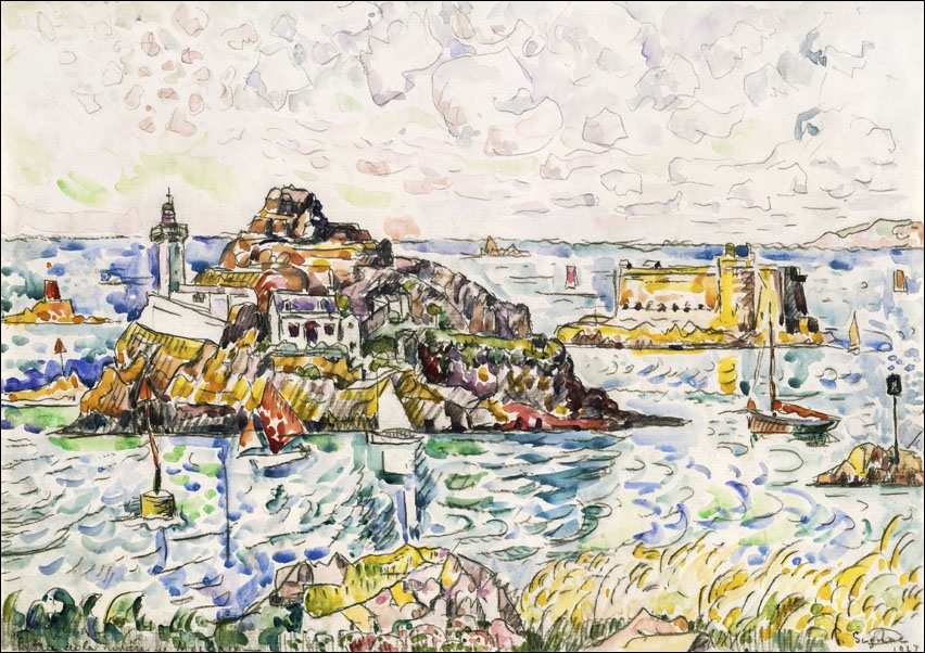 Morlaix, Entrance of the River, Paul Signac - plakat 70x50 cm
