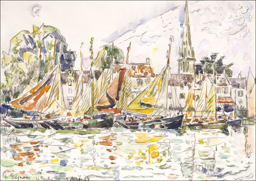 Le Pouliguen: Fishing Boats, Paul Signac - plakat 50x40 cm