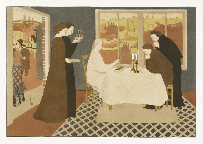 The pilgrims of Emmaus, Maurice Denis - plakat 70x50 cm