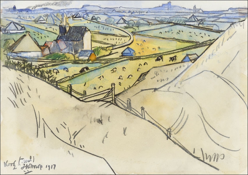 View from the dunes on Koog in Texel, Jan Toorop - plakat 70x50 cm