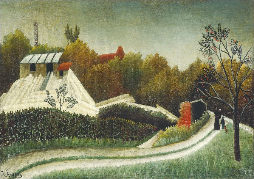 Sawmill, Outskirts of Paris, Henri Rousseau - plakat 80x60 cm