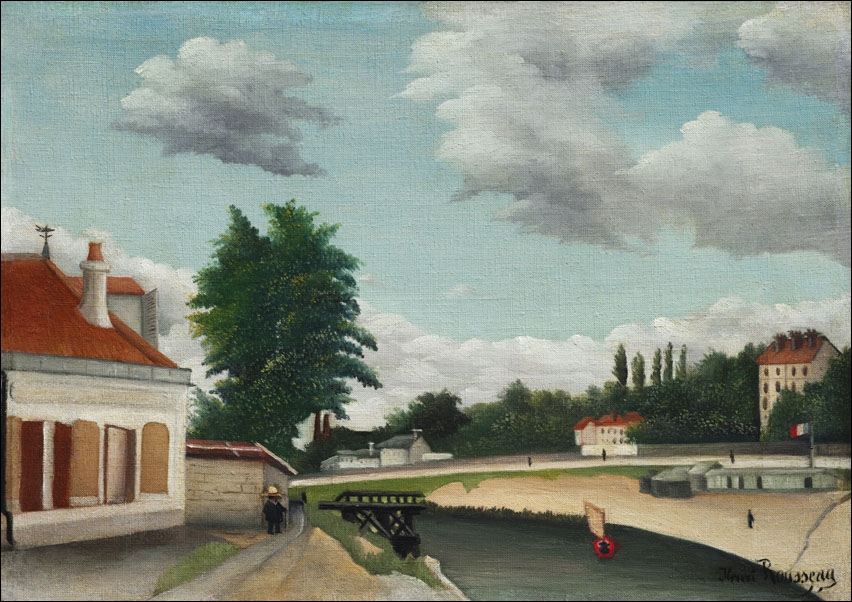 Outskirts of Paris, Henri Rousseau - plakat 50x40 cm