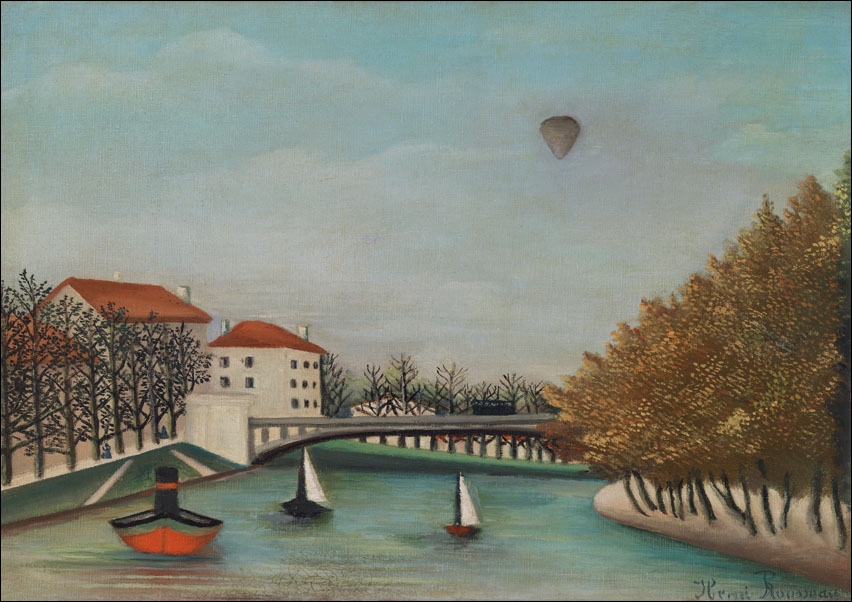 Study for View of the Pont de Sèvres, Henri Rousseau - plakat 50x40 cm
