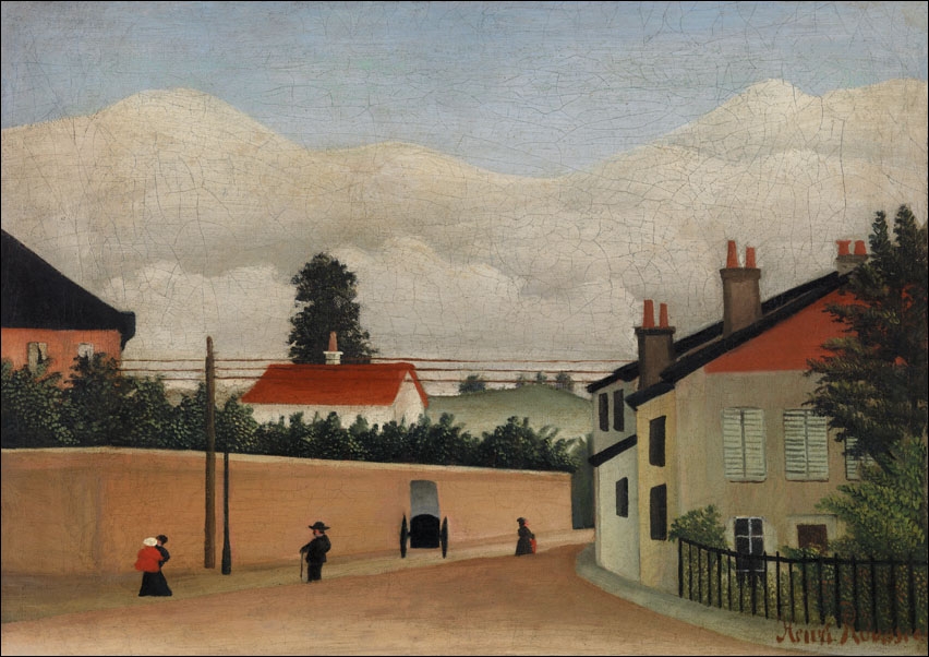 Outskirts of Paris, Henri Rousseau - plakat 50x40 cm