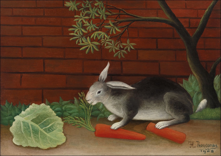 The Rabbit’s Meal, Henri Rousseau - plakat 40x30 cm